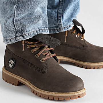 Timberland - Stivali Premium 6 In Lace Waterproof A2P6W Dark Brown Nubuck