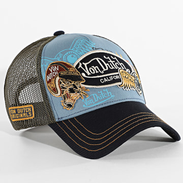Von Dutch - Trucker Cap Patches Black Light Blue Green Khaki