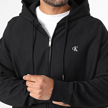 Calvin Klein - Sweat Capuche Zippé 232G Noir