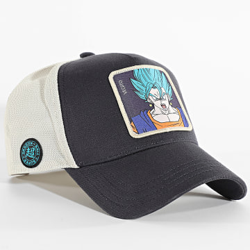 Capslab - Casquette Trucker Vegito Gris Anthracite Beige