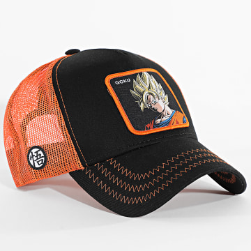 Capslab - Casquette Trucker Goku Noir Orange