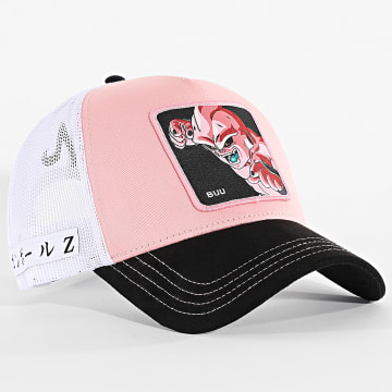 Capslab - Casquette Trucker Buu Noir Rose Blanc