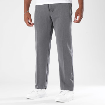 LBO - Pantalones de vestir relax 2208 Gris antracita Heather