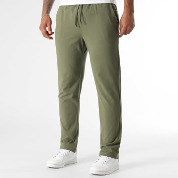 LBO - 2216 Pantalón de vestir verde caqui de textura relajada
