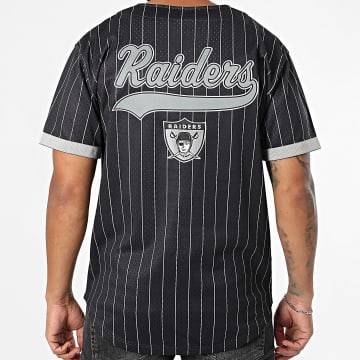 Mitchell and Ness - Camicia da baseball NFL Final Seconds Oakland Raiders in maglia a righe TP12571 Nero