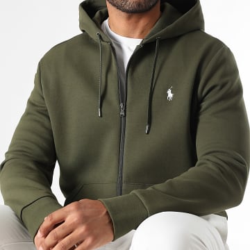 Polo Ralph Lauren - Sweat Zippé Capuche Original Player Vert Kaki