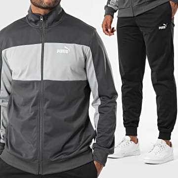 Puma - Colorblock Poly Trainingspak 687304 Antraciet Grijs Zwart