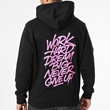 Super Prodige - Mindset Hoody Negro Rosa Fluo