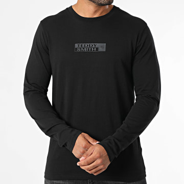 Teddy Smith - John 11017841D Camiseta manga larga regular negra