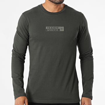 Teddy Smith - John 11017841D Camiseta manga larga Regular Fit Verde caqui oscuro