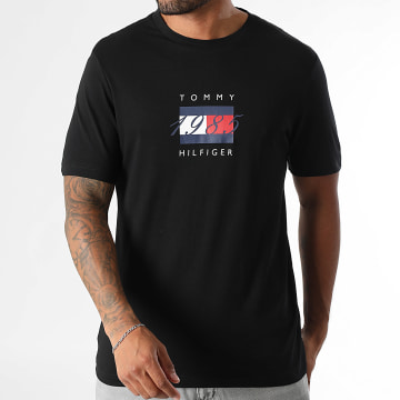 Tommy Hilfiger - Tee Shirt Linear Flag 1338 Black