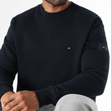 Tommy Hilfiger - Felpa con maniche a girocollo Distintivo 1752 blu navy