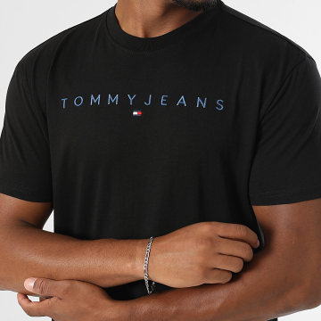 Tommy Jeans - Camiseta Logo Linear 0744 Negro