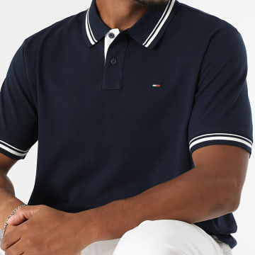 Tommy Jeans - Polo Manches Courtes Tipped 1846 Bleu Marine