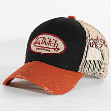 Von Dutch - Gorra Trucker Usada Camel Negro Beige