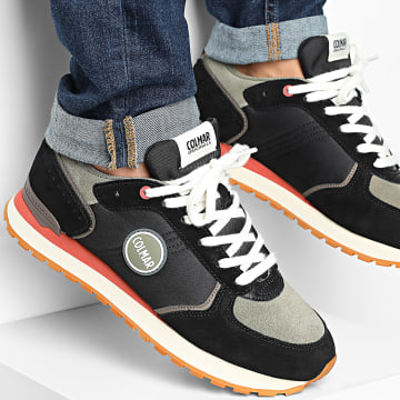 Colmar - Travis Block Sneakers Nero Verde Militare Arancione Mattone