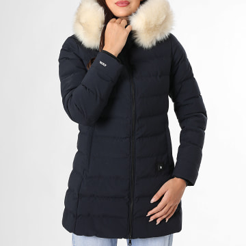 Comme Des Loups - Consolador con capucha para mujer Fur Stockholm Azul Marino