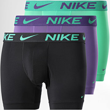 Nike - Set di 3 boxer Dri-Fit Essential Micro KE1157 Nero Verde Viola