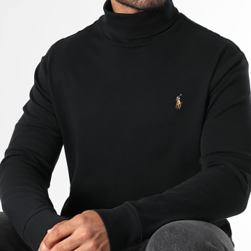 Polo Ralph Lauren - Sweat Col Roulé Oxford Noir