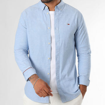 Tommy Jeans - Slim Stretch Camisa Manga Larga 9594 Azul Claro
