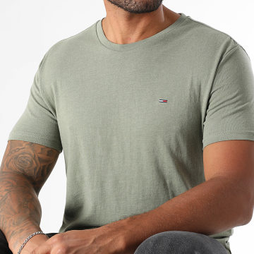 Tommy Jeans - T-Shirt Slim Jaspe 2.0 0363 Hell Khaki Grün