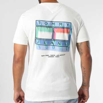 Tommy Jeans - Tee Shirt Flag Play 1980 Blanc