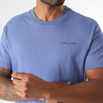 Tommy Jeans - T-Shirt Slim Linear Chest 1780 Blau