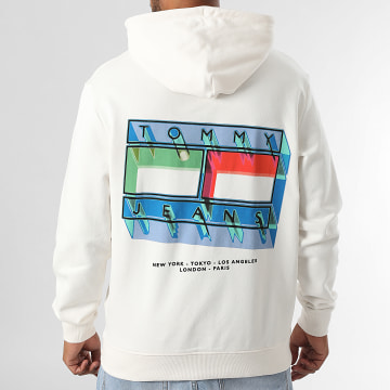 Tommy Jeans - Sweat Capuche Flag Play 2077 Beige Clair
