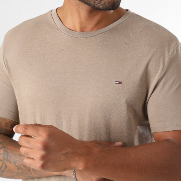 Tommy Jeans - Tee Shirt Slim Jaspe 2.0 0363 Beige Foncé