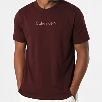 Calvin Klein - Maglietta Standard Logo LD230G Bordeaux Scuro