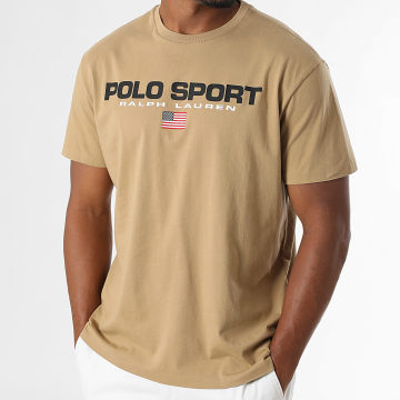 Polo-Shirt Sport Ralph Lauren - T-Shirt Logo Sport Dunkelbeige