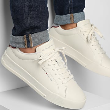 Tommy Hilfiger - Baskets Court Leather Detail Essential 5367 New Sprint Grey Whisper