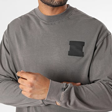 Uniplay - Tee Shirt Manches Longues Oversize 595 Gris Anthracite