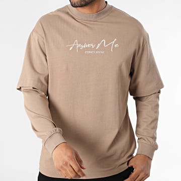 Uniplay - Maglietta a maniche lunghe oversize 588 Beige scuro