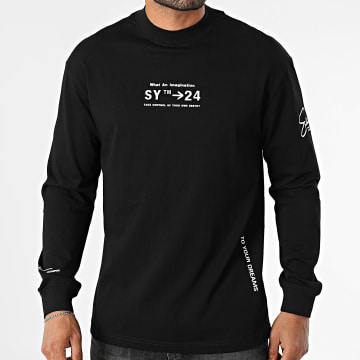 Uniplay - Maglietta a maniche lunghe oversize 586 nero