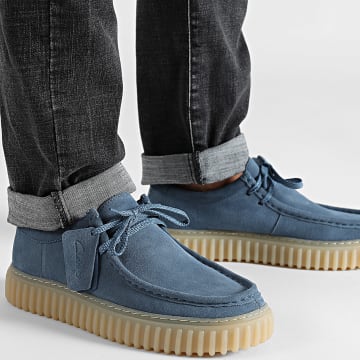 Clarks - Chaussures Torhill Lo Blue Suede