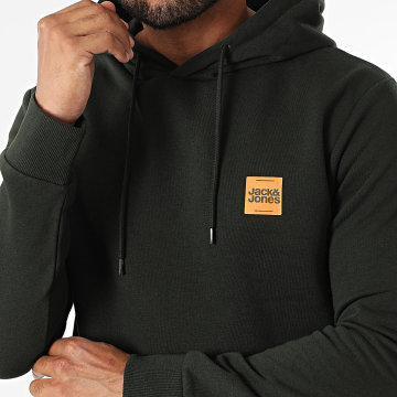 Jack And Jones - Sweat Capuche Brandy Vert Kaki Foncé