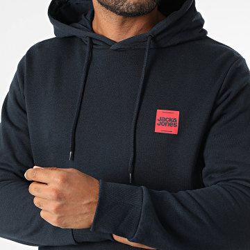 Jack And Jones - Sweat Capuche Brandy Bleu Marine