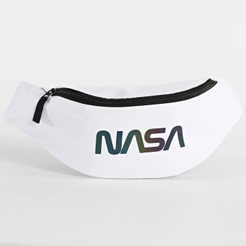 NASA - Sacoche Banane Rainbow Worm Logo Blanc Iridescent