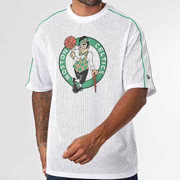 New Era - Tee Shirt Oversize NBA Piping Mesh Boston Celtics 60684481 Blanc