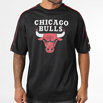 New Era - Tee Shirt Oversize Large NBA Piping Mesh Chicago Bulls 60684479 Noir
