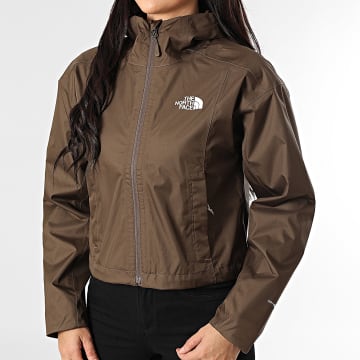 The North Face - Chaqueta con capucha y cremallera Quest Mujer A55EP Marrón