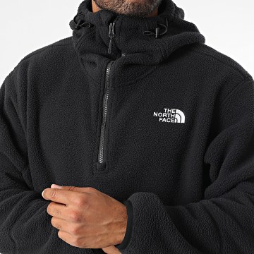 The North Face - Dirius A8F1X Fleece Hooded Sweatshirt with Zipped Neck Black