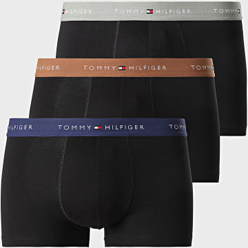 Tommy Hilfiger - Lot De 3 Boxers 2763 Noir Bleu Marine Vert Kaki Camel