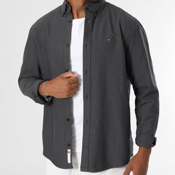 Tommy Jeans - Chemise Manches Longues Oxford 1298 Gris Anthracite