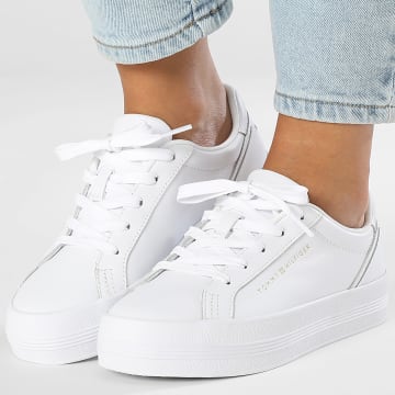 Tommy Hilfiger - Baskets Femme TH Platform Sneaker 9164 White