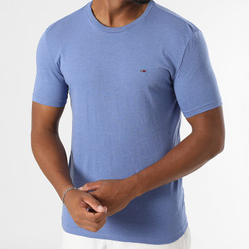 Tommy Jeans - Tee Shirt Slim Jaspe 2.0 0363 Bleu Clair Chiné
