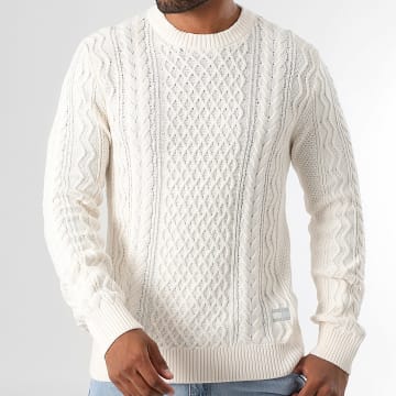 Tommy Jeans - Pull Badge Cable 2101 Ecru