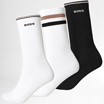 BOSS - Lote de 3 pares de calcetines 50547843 Negro Blanco