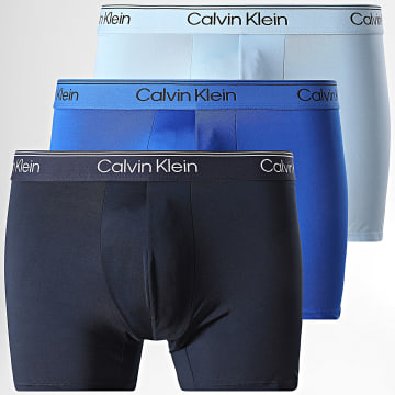 Calvin Klein - Set di 3 boxer NB4410 blu navy King Blue